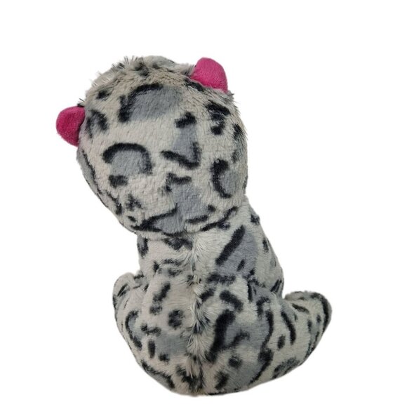 A&A Global Industries Gray Leopard Cheetah Cat Plush Stuffed Animal 8.5" - Picture 3 of 6